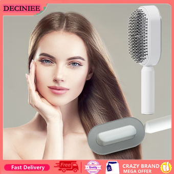DECINIEE Loại Mới Đệm Hơi Lược Chải Tóc Dành Cho Nữ Tự Làm Sạch Bàn Chải Tóc Lược Chải Tóc Rối Lược Massage Tạo Kiểu Tóc Tự Làm Salon Tại Nhà Dụng Cụ Làm Tóc