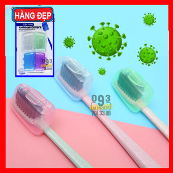 Combo 4 Bọc bàn chải đánh răng, Hộp bọc đầu bản chải chống bụi