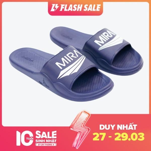 Dép xốp quai ngang cao cấp Mira Tím Than thể thao nam nữ dẻo nhẹ thời trang - DX004