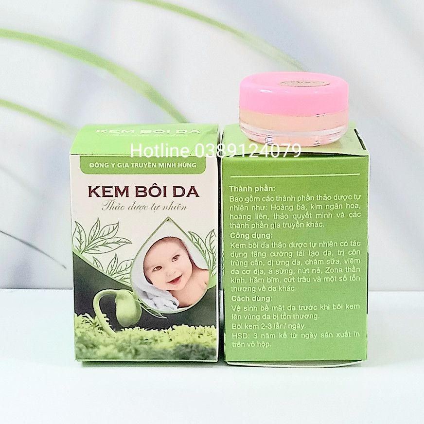 [HCM]KEM BÔI DA THẢO DƯỢC MINH HÙNG - KEM MINH HÙNG (CHUYÊN CHÀM SỮA, VIÊM DA LỌ 10G)
