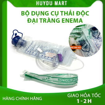 BỘ DỤNG CỤ THẢI ĐỘC ENEMA; dụng cụ thải độc đại tràng bằng cà phê; túi truyền súc ruột 1200ml + dây truyền enema [Huydu mart]