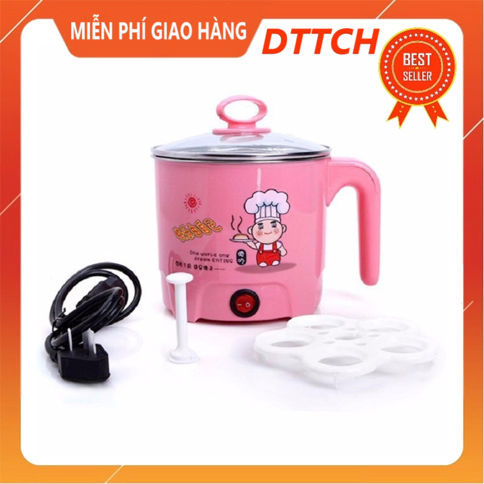 CA NẤU MÌ KIÊM NỒI LẨU MINI  - CA NẤU MÌ VỚI THIẾT KẾ SANG TRỌNG CHUẨN HÀNG XUẤT NHẬT - CHỐNG DÍNH KHÔNG GỈ CAO CẤP