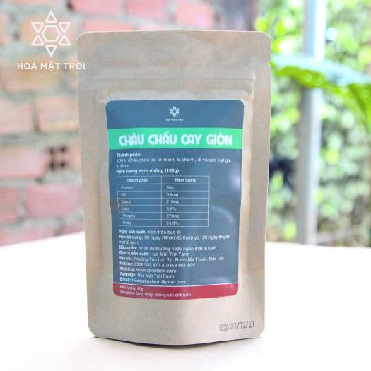 Châu chấu cay giòn, châu chấu rang lá chanh, đồ khô, đồ sấy, thực phẩm khô, thực phẩm sấy làm đồ nhậu HOA MẶT TRỜI FARM