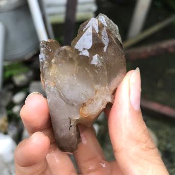 Trụ đá Thạch Anh ám khói hai đầu tinh thể