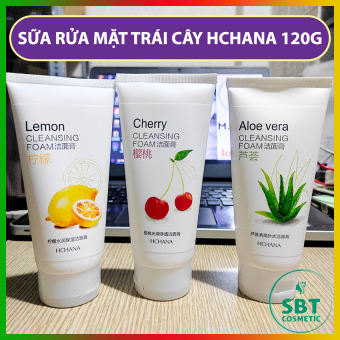 Sữa Rửa Mặt Trái Cây Hchana 120g – Chiết Xuất Nha Đam, Cherry, Chanh Tươi – Làm Sạch Da Mặt, Dưỡng Ẩm, Không Gây Khô Da