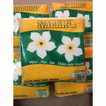 Bành 40 gói Khăn giấy vuông hoa mai vuông có thể dùng thấm hút dầu tốt