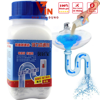 Bột thông tắc bồn cầu Bồn rửa bát Chậu rửa mặt Xử lý tắc nghẽn bồn cầu cực mạnh