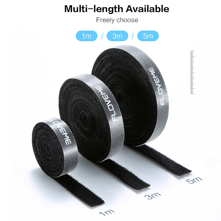 Dây đai quấn gọn cáp máy tính, cáp điện thoại, cáp điện, gai tự dính tái sử dụng nhiều lần Q1901