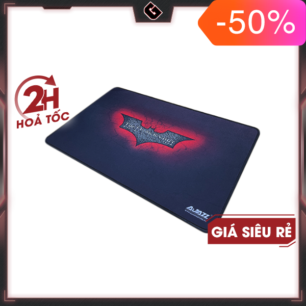 Lót chuột gaming cỡ lớn hình dơi, pad chuột lớn (42 x 25 cm) dày và êm rê chuột cực kỳ mượt