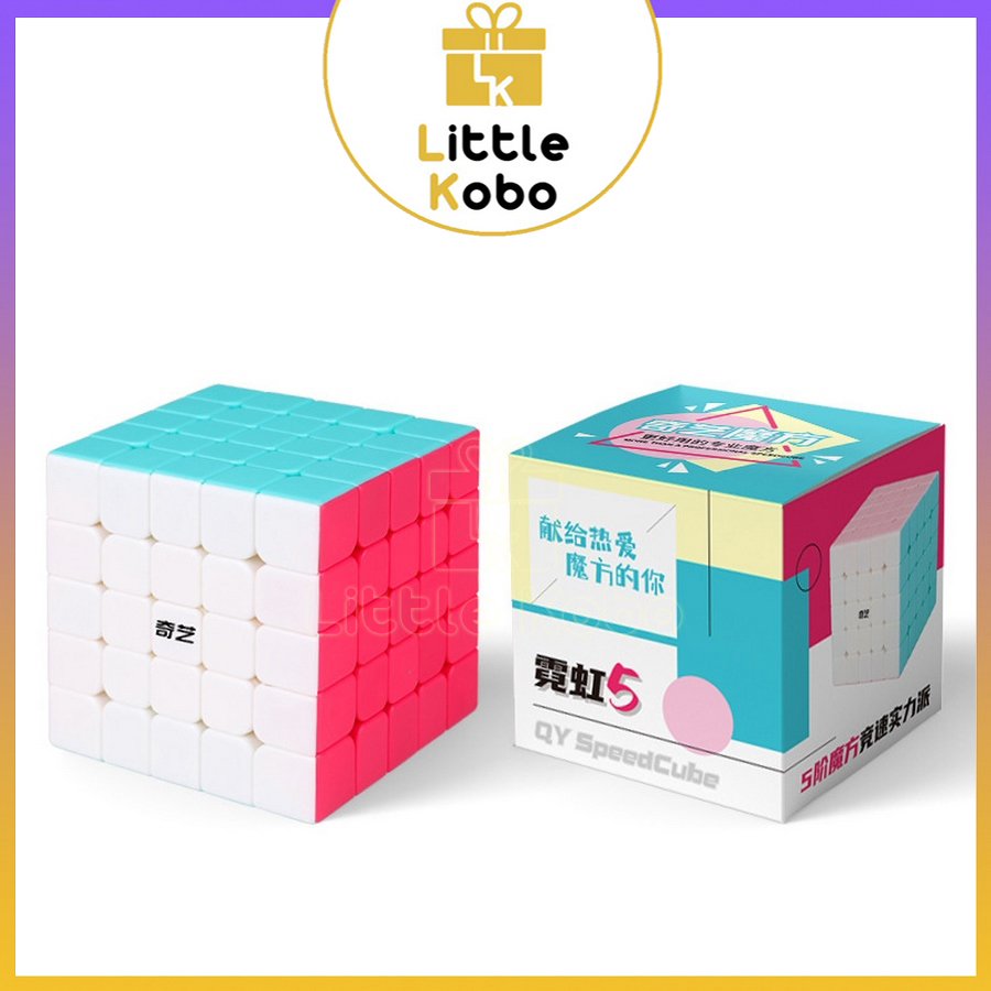 Rubik QiYi Neon 5x5 Rubic 5 Tầng 5x5x5 Biến Thể Pastel Macaron Stickerless