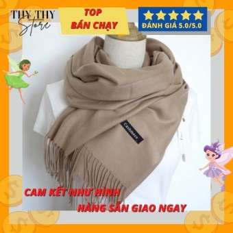 [LOẠI 1] Khăn quàng cổ Nữ len dạ CASHMERE Hàn Quốc CHẤT ĐẸP, - MÀU BE GHI NHẠT Khăn lụa ThyThy, quàng cổ cao cấp, KHĂN MÙA ĐÔNG