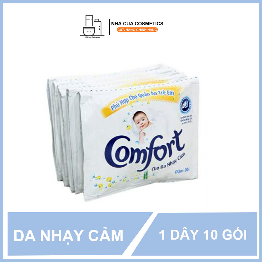 1 Dây 10 Gói Nước Xả Vải Comfort 1 Lần Xả