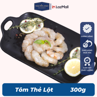 Tôm thẻ lột Nguyên Anh đặc sản Phú Quốc con to thịt ngọt như tôm sú, tôm nõn có đủ các loại hải sản tươi sống như cá, mực tươi loại 300gr Hải Sản Nguyên Anh.
