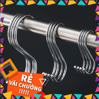 Móc Chữ S (Loại Cao Cấp Có Đầu Tròn) Treo Đồ Siêu Chắc - Treo Hàng Hóa - Inox Loại 1 (Chọn Size) [ Hàng Loại 1 ]