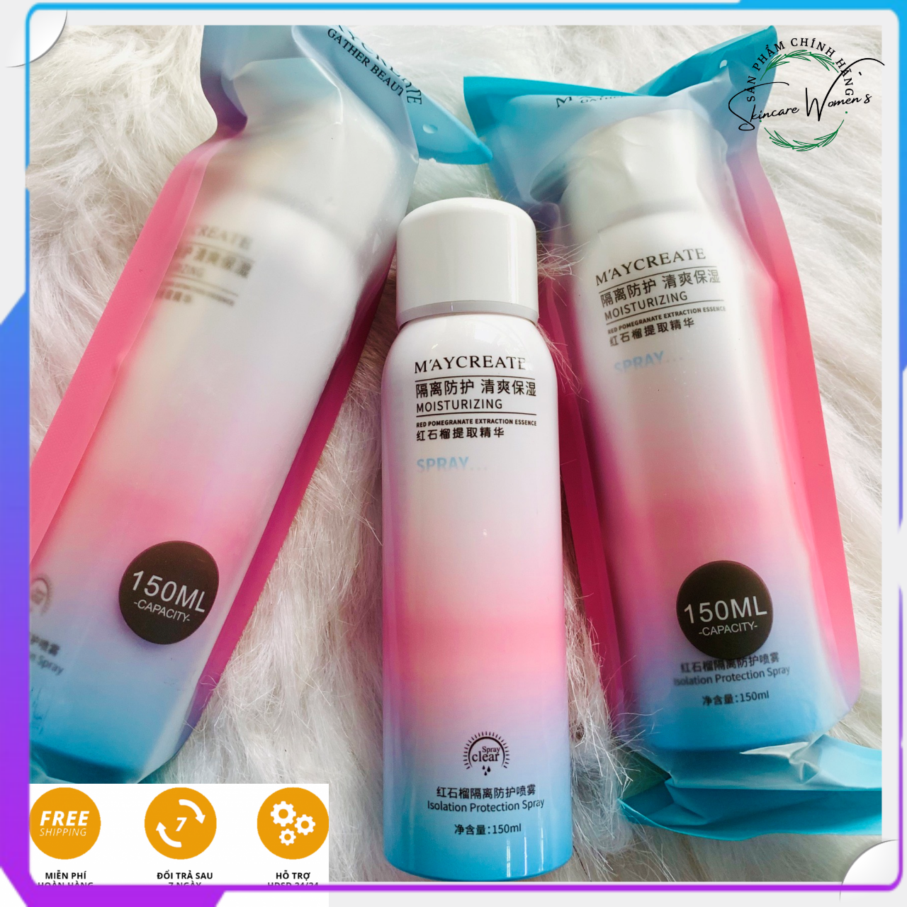 Xịt chống nắng MayCreate nâng tông 150ml
