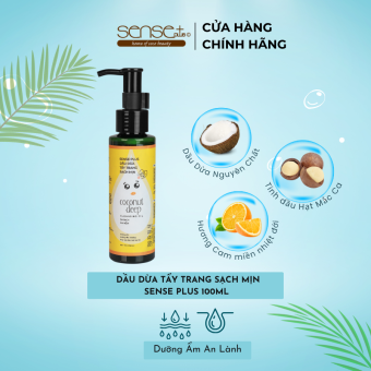 Dầu Dừa Tẩy Trang Sạch Mịn Sense Plus Coconut Deep Cleansing Oil 100ml