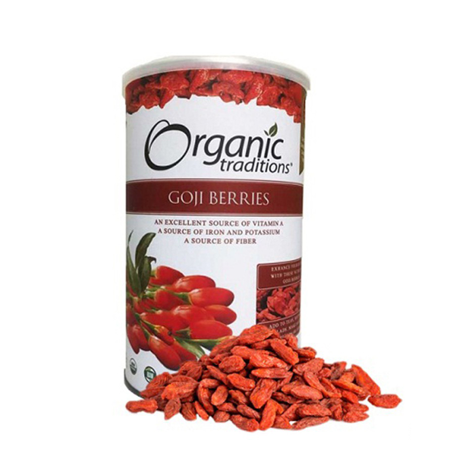 Hạt Kỷ Tử sấy Khô Organic Traditions Nhập Khẩu Mỹ,kì tử đỏ,uống trà,hắc kì tử