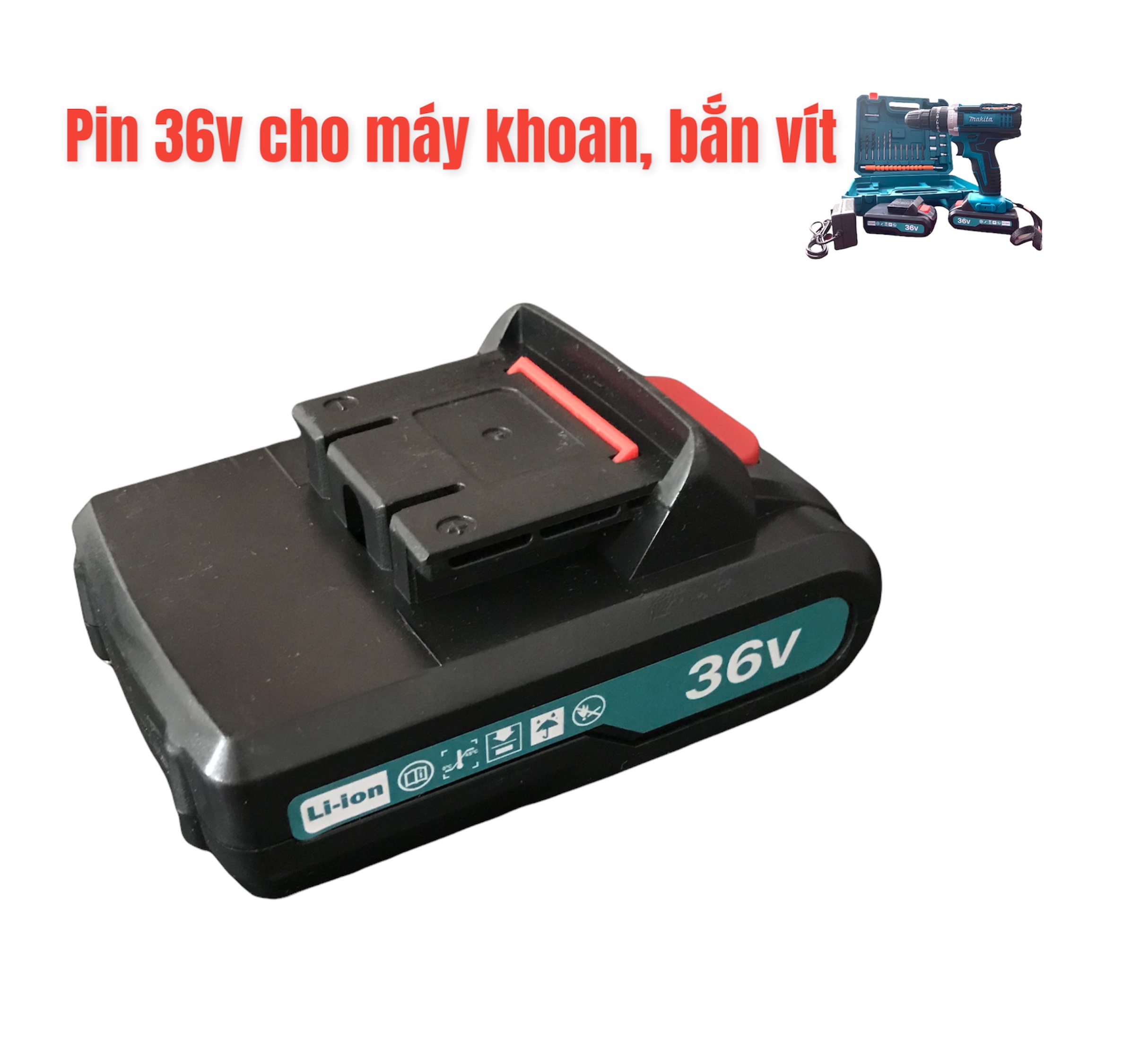 Pin 36v máy khoan pin mkt 36v dùng cho máy mkt,dewalt, 21v, 24v, 26v, 36v