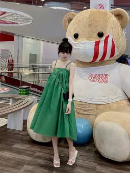 Đầm Cami - Váy 2 Dây Babydoll Đuôi Cá Vạt Lệch Chất Đũi Tơ Xước