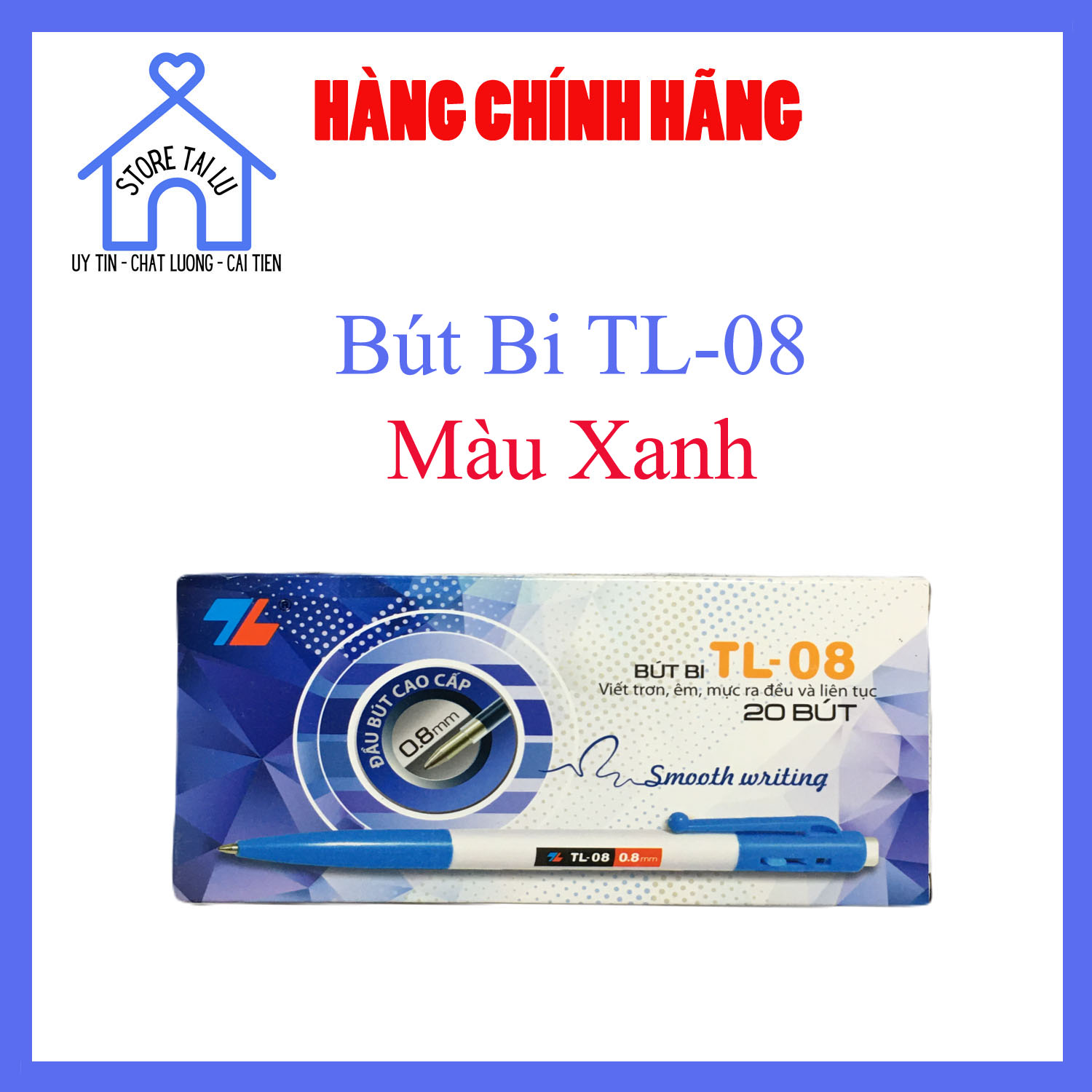 Bút Bi TL-08 Combo 5 cây, 20 Cây - STORE TÀI LƯ