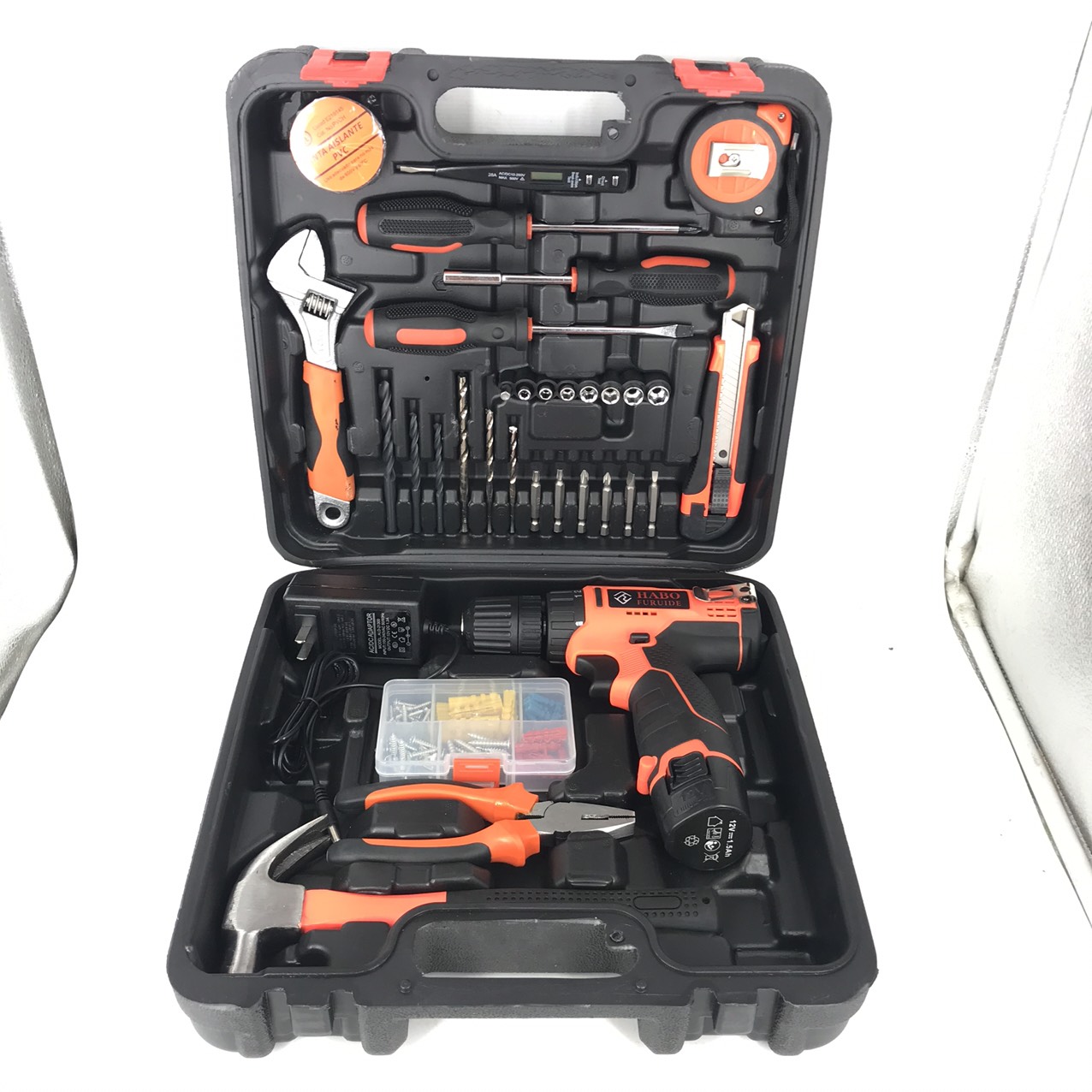 Bộ đồ nghề đa năng có máy khoan pin 92 món