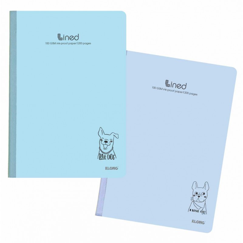 Vở kẻ ngang klong lined b5 200 trang may dán gáy bìa pastel ms 842