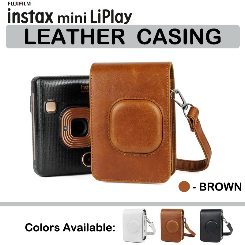 Mini Camera Shoulder Case Handbags for Fuji Fujifilm Instax Mini Liplay PU Leather Streamer Brushed Camera Protective Sleeve 