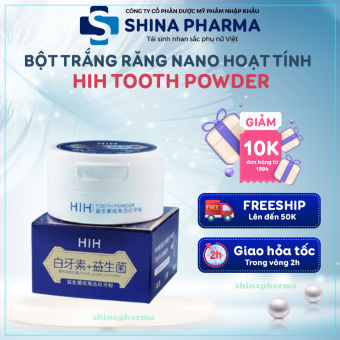 Bột Trắng Răng HIH - Bột Tẩy Trắng Răng HIH Brightening Khử Mùi Hôi Miệng, Giảm Viêm Nướu, Sâu Răng, Răng Vàng