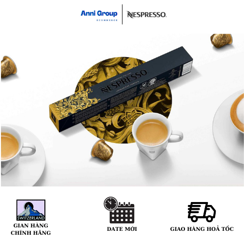 HCM - Nespresso Coffee Capsule ISPIRAZIONE VENEZIA New Date 2023 Harmoniously balanced and thick body Intensity 8 (10 pills/ box), Viên nén cà phêISPIRAZIONE VENEZIA Hương thơm tinh tế & Cân bằng -Độ đậm 08 Hộp 10 viên - Anni Group