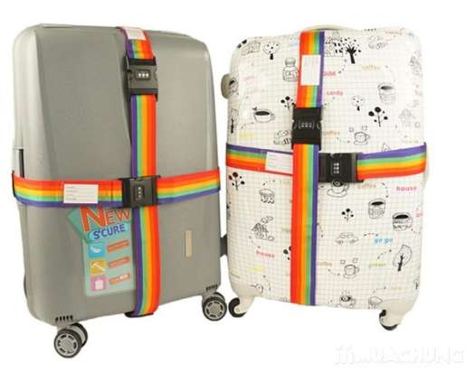 Bộ 2 dây đai vali khóa số kèm thẻ tên