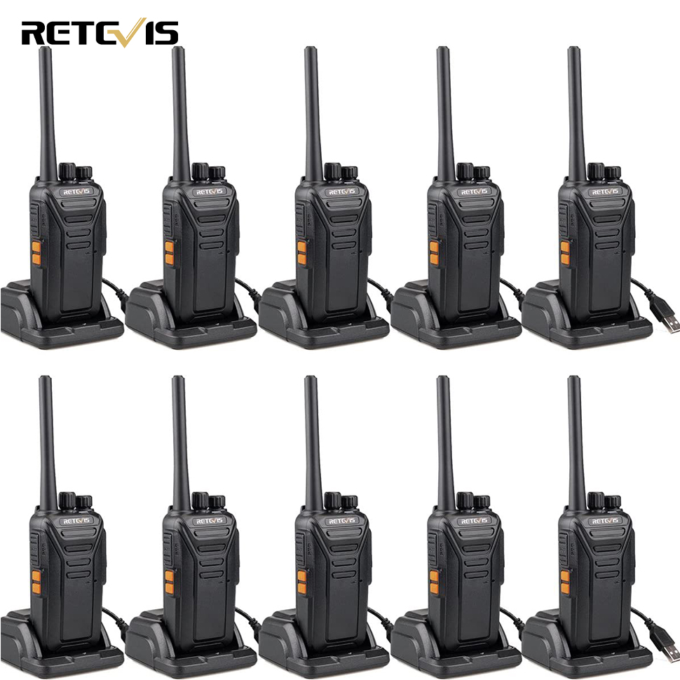 Retevis RT27 Two Way Radios Set, Heavy Duty Two Way Radio for Adults, PMR446 License-free, 16 Channels, VOX, CTCSS/DCS, 2 Way Radios for Restaurant, Warehouse, School (10 Pack, Black) ราคา 8,309 บาท*ส่งฟรี