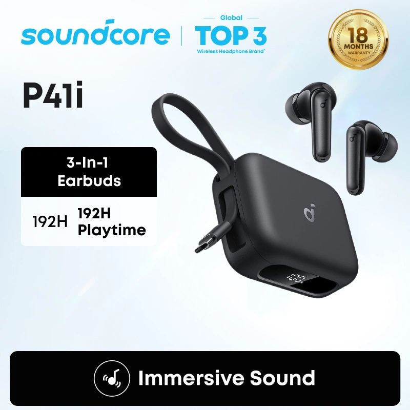 Soundcore P41i Smart ANC True-Wireless Earbuds - Bluetooth 5.3 Wireless Earbuds with All-New Noise Reduction