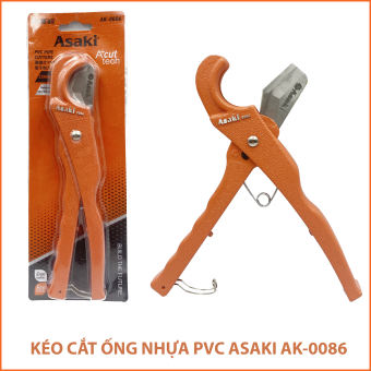 Kéo cắt ống nhựa chính hãng PVC ASAKI AK-0086 lưỡi cắt sắc bén