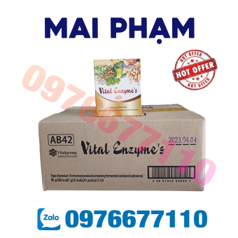 Vital Enzyme - Thanh lọc cơ thể hỗ trợ tiêu hóa khỏe mạnh (1 thùng 12 hộp)