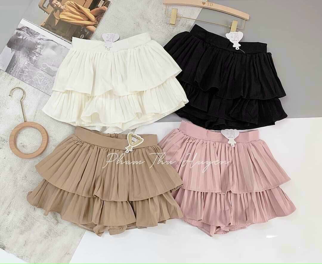 Chân váy dập ly hai tầng siêu hot m001