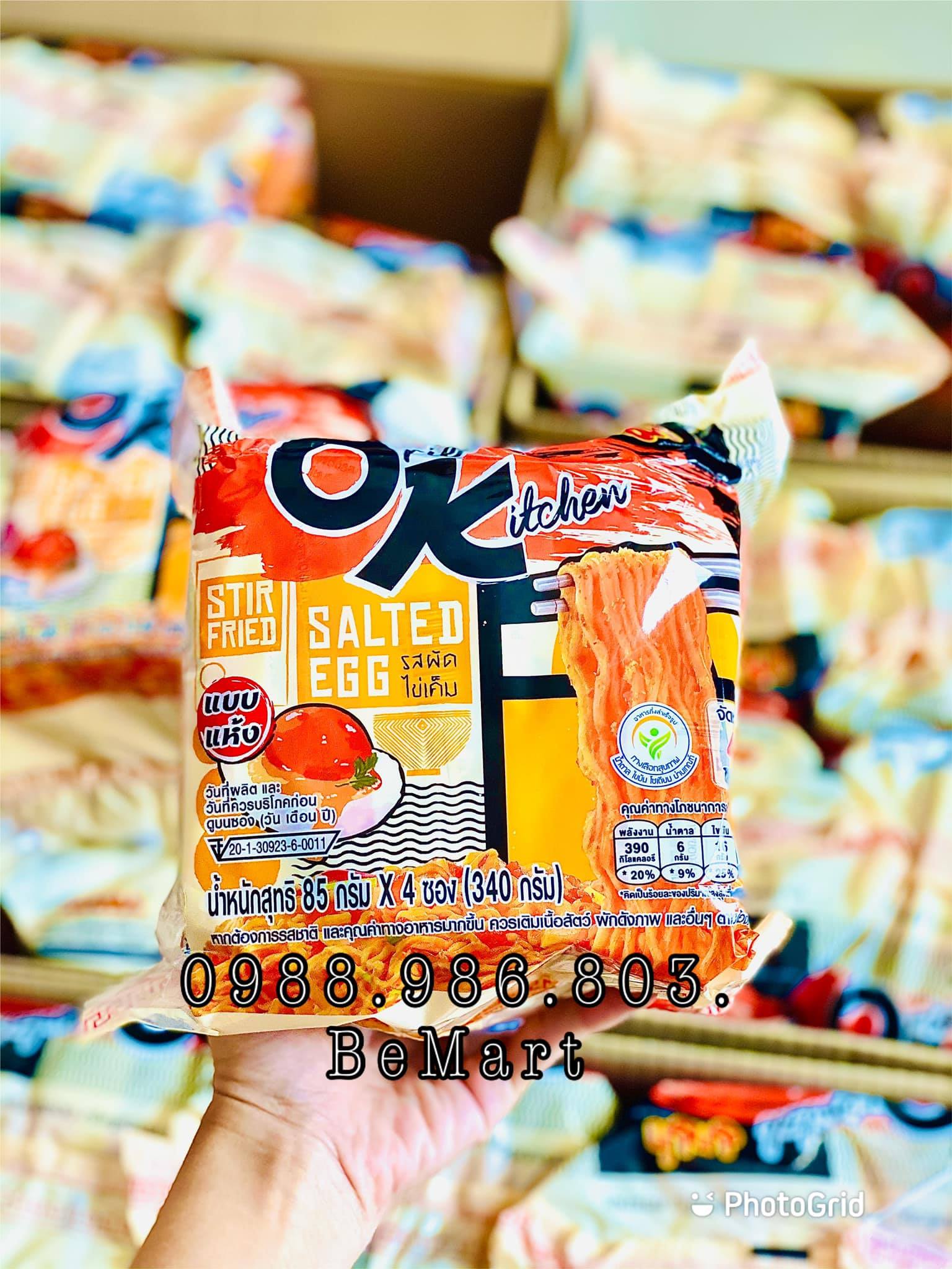 Mì trộn trứng muối ok thái lan