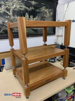 Kệ Audio Gỗ Gõ Đỏ 3 Tầng