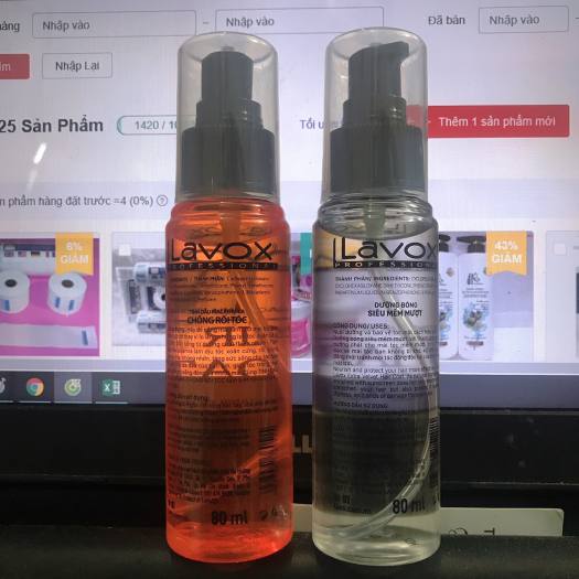Tinh Dầu Dưỡng Tóc siêu mềm mượt chống rối tóc LAVOX 80ML