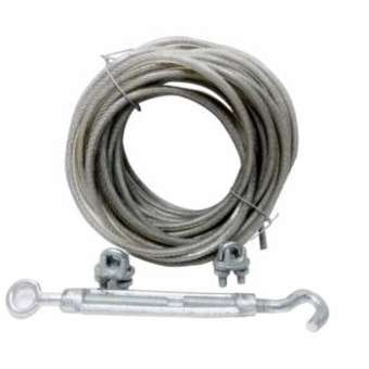 Dây phơi quần áo - Dây cáp thép phơi đồ - Phi 5 dài 5m + Tặng kèm 2 khóa cáp, 1 tăng đơ