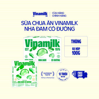 Thùng 48 hộp Sữa chua ăn Vinamilk Nha đam 100g