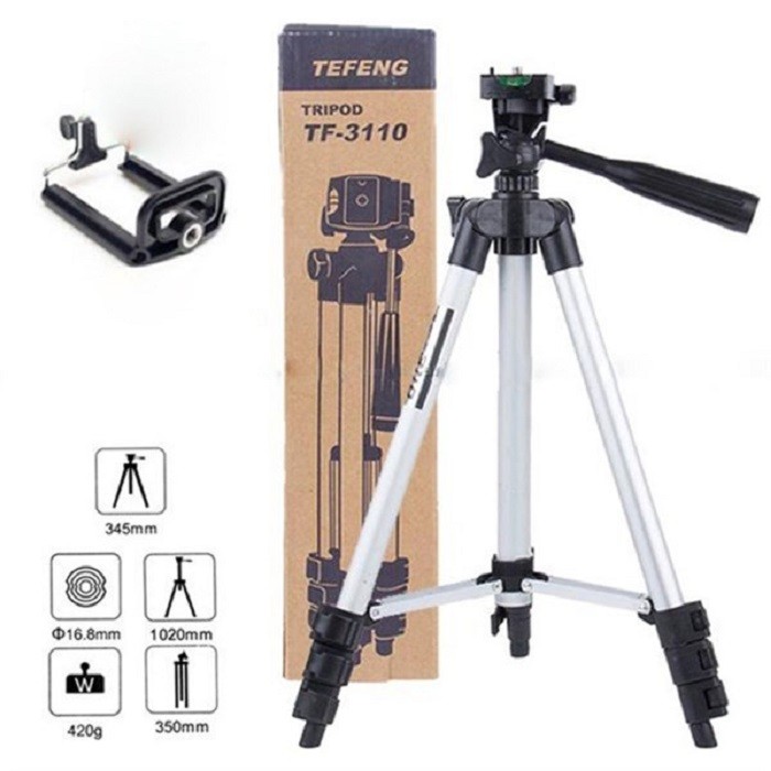 Gậy chụp ảnh 3 chân, Tripod 3110 kèm 1 Kẹp điện thoại và 1 Remote (Tặng Giá Đỡ Bạch Tuộc Đa Năng)
