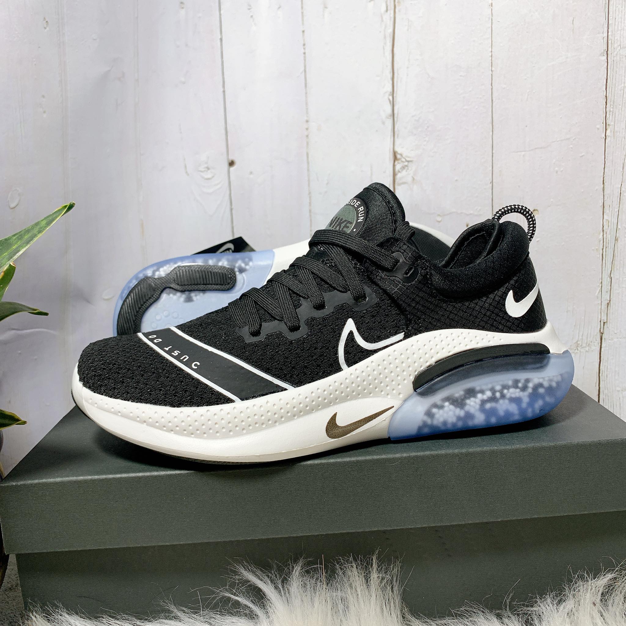 Giày sneaker đế hơi- nữ hàng chuẩn kèm hộp - xám trắng