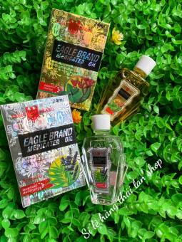 Dầu Gió Con Ó 2 Nắp Singapore 24ml Màu Trắng - Vàng ( Chính Hãng)