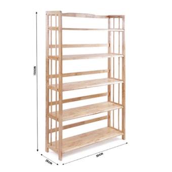 Kệ sách gỗ 5 tầng 90cm màu vàng