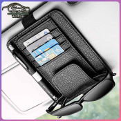 1 Pcs Car Sun Visor Multifunction PU Card Package Holder Glasses Storage Pen Car Organizer Hanging Bag Auto Accessories