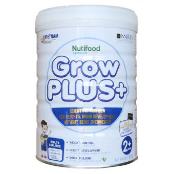 Sữa GROW PLUS TRẮNG 850G (trẻ 2 tuổi trở lên) Dành cho trẻ béo phì-Nutifood