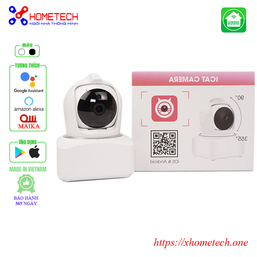 Camera wifi hunonic icat indoor full hd 1920x1080p - xhometech
