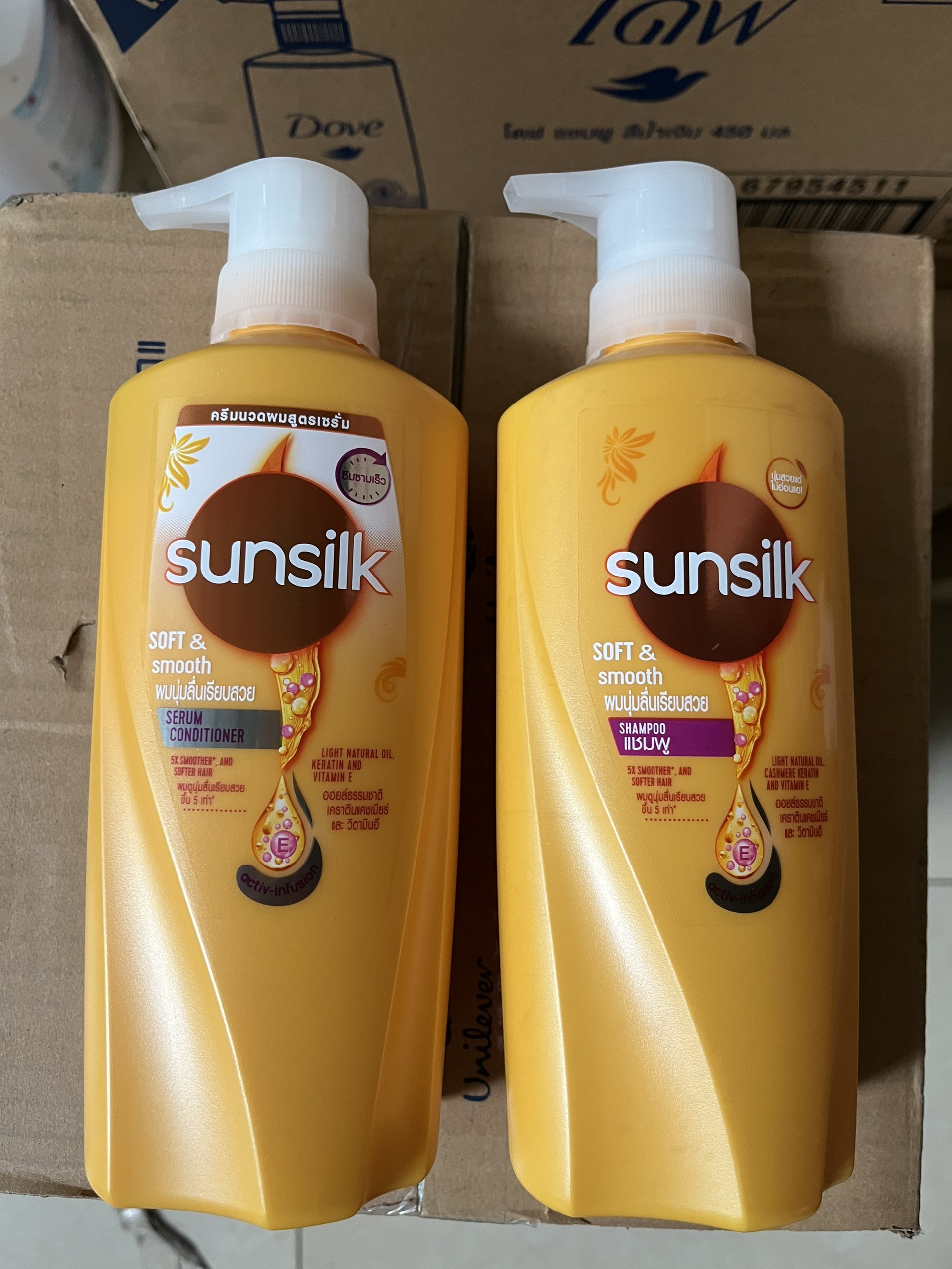 Dầu gội/ dầu xã sunsilk chai màu vàng 425 ml- thái lan