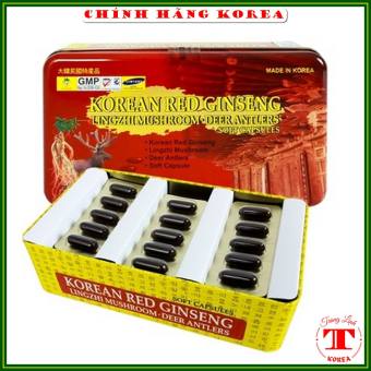 Viên đạm hồng sâm nhung hươu linh chi hàn quốc, hộp 60 viên - Tăng đề kháng, giảm căng thẳng, phòng ung thư, tranglinhkorea