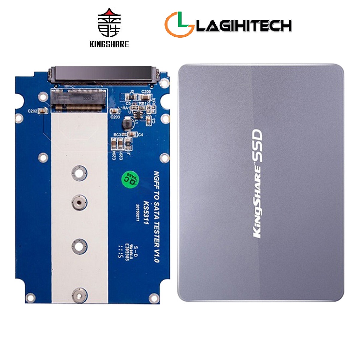 *LAGIHITECH* (NEW) Adapter Kingshare Chuyển Đổi SSD M2 SATA To 2.5 inch - Hàng Nhập Khẩu - Bảo Hành 1 Tháng